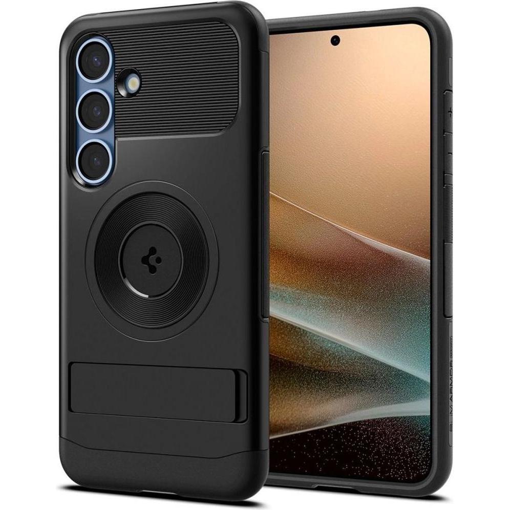 Spigen Slim Armor Mag MagSafe Hülle für Samsung Galaxy S25 – Schwarz (Samsung Galaxy S25), Smartphone Hülle, Schwarz