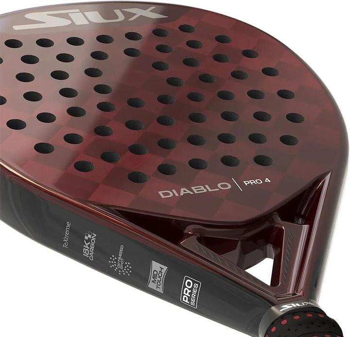 Actual product image Siux Paddelschläger Diablo Pro 4 Rot Kohlenstoff EVA