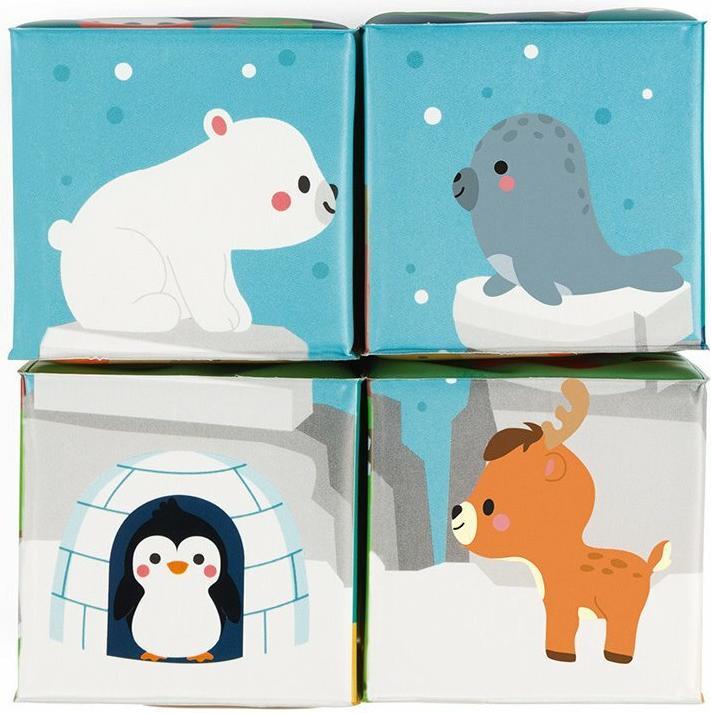 Actual product image Janod Bathtub game motif cube