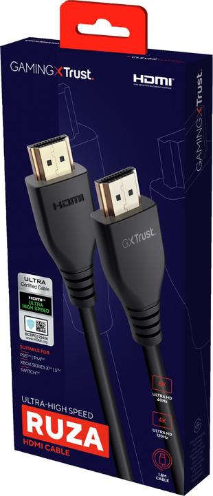 Actual product image Trust GXT 731 Ruza HDMI Cable HDMI Type A (Standard) (1.80 m, HDMI, 2.1)