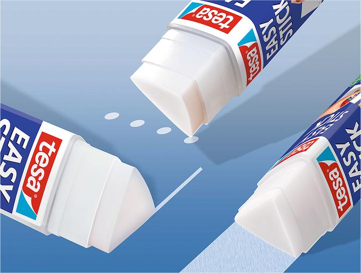 Produktbild tesa 3x Klebestift ecoLogo, geruchsneutraler Klebstick für Papier / Pappe