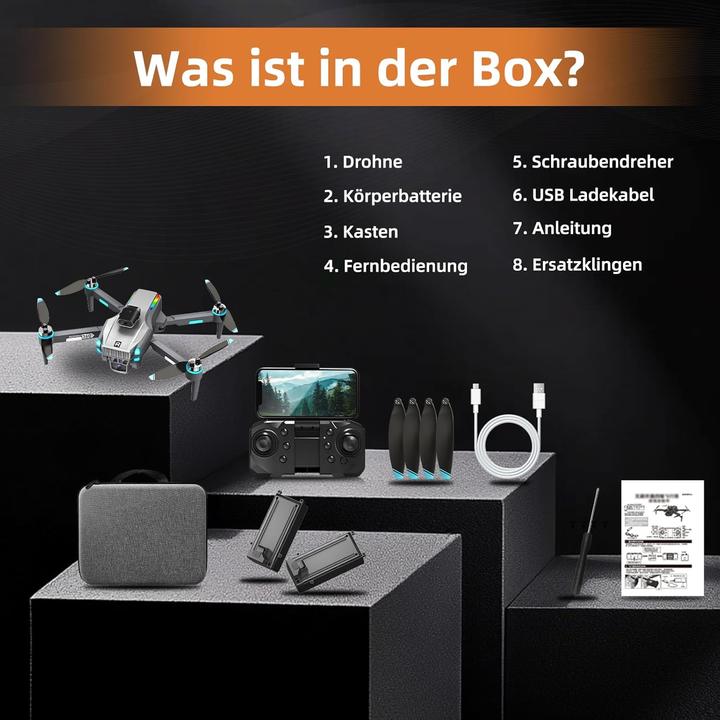 Image du produit Grutoly Mini-Drohne mit 4K-Kamera und GPS (20 min)