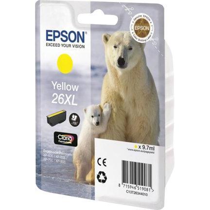 Thumbnail - Epson, Druckerpatrone, C13T2634401026XL Tintenpatrone gelb XL 700 Seiten 97 ml Gelb XP 600 (Y)