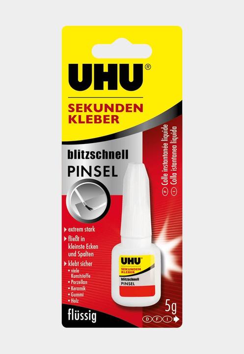 Produktbild UHU Sekundenkleber blitzschnell mit Pinsel (5 g)