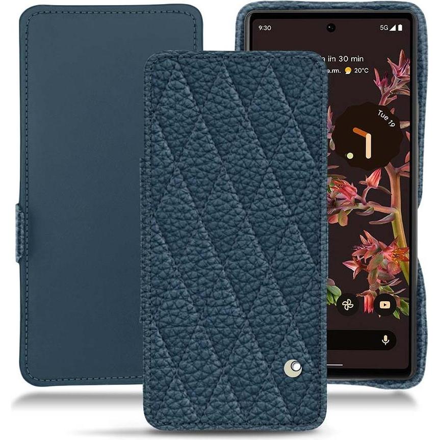 Noreve Lederschutzhülle horizontal (Google Pixel 6), Smartphone Hülle, Blau