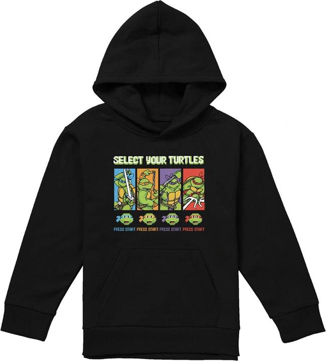 Actual product image Teenage Mutant NT Childrens/Kids Gamer Turtles Pullover Hoodie (116)