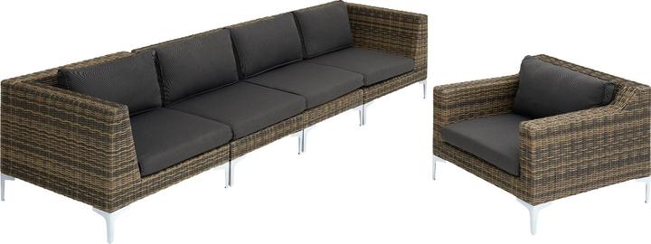 Image du produit tectake Ensemble modulable en rotin Villanova