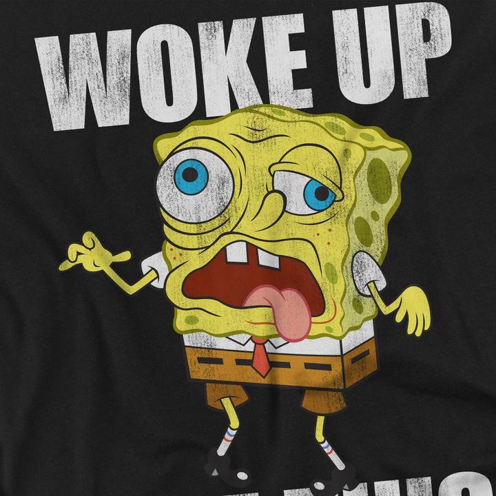 Produktbild Spongebob Squarepants Woke Up Like This Meme TShirt (M)