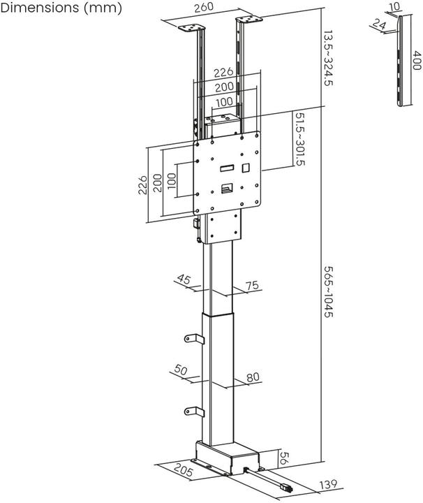 Actual product image myWall TV-Lift HP 66 max. 45 kg (32", 45 kg)