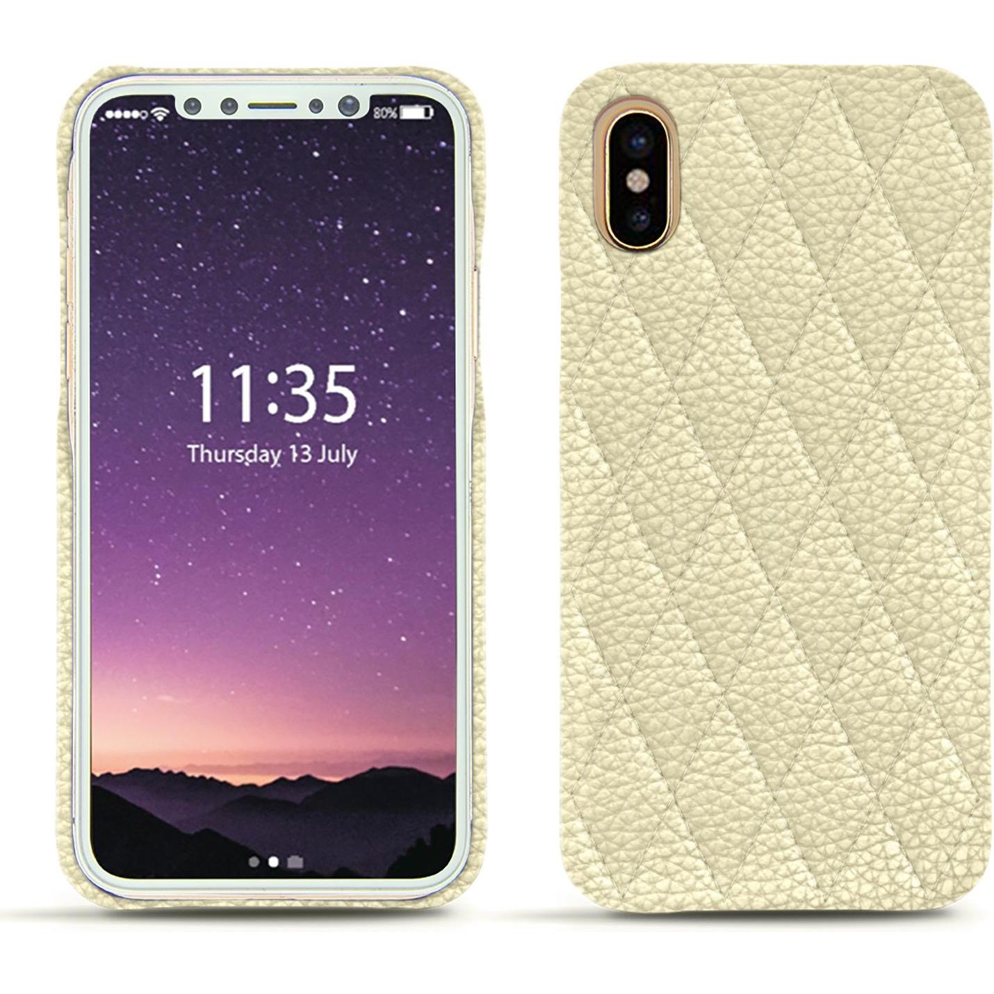 Thumbnail - Noreve Lederschutzhülle (Apple iPhone X), Smartphone Hülle, Beige