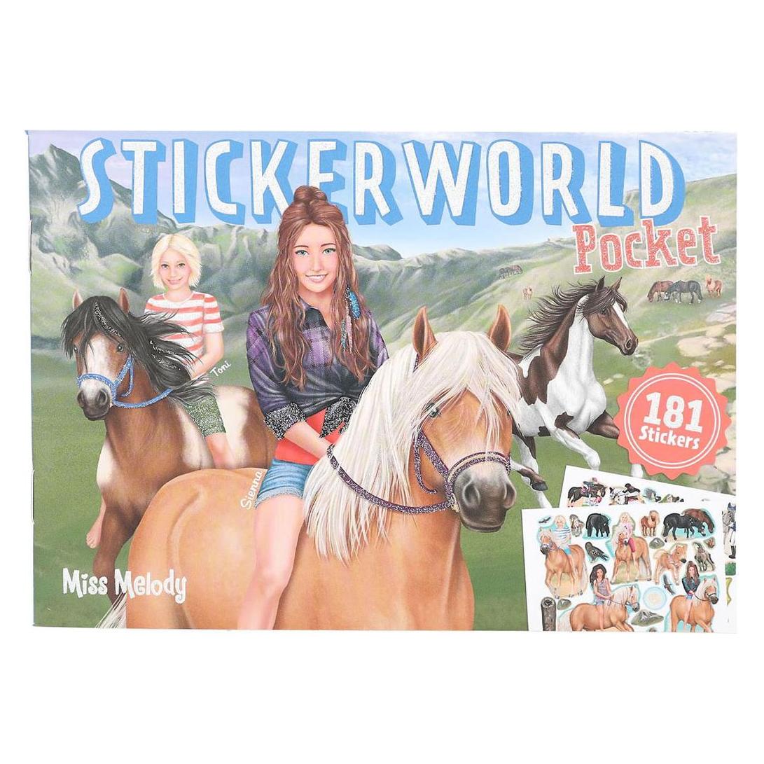 Magni, Stickers, Stickerboek Miss Melody Stickerworld Pocket