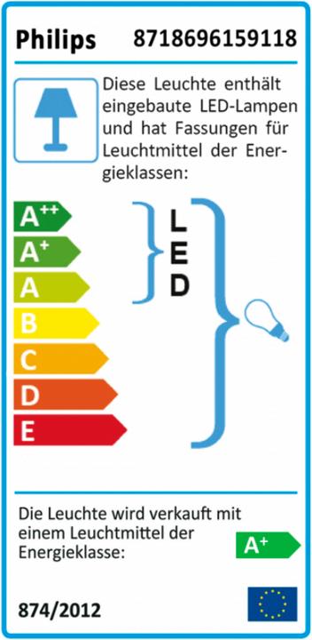 Energie-Label Philips Hue Wellner Basis (806 lm, E27)
