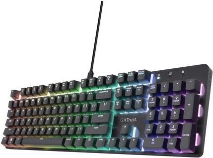 Image du produit Trust GXT 871 Zora Tastatur Gaming USB QWERTY US Englisch Schwarz (US, Filaire)