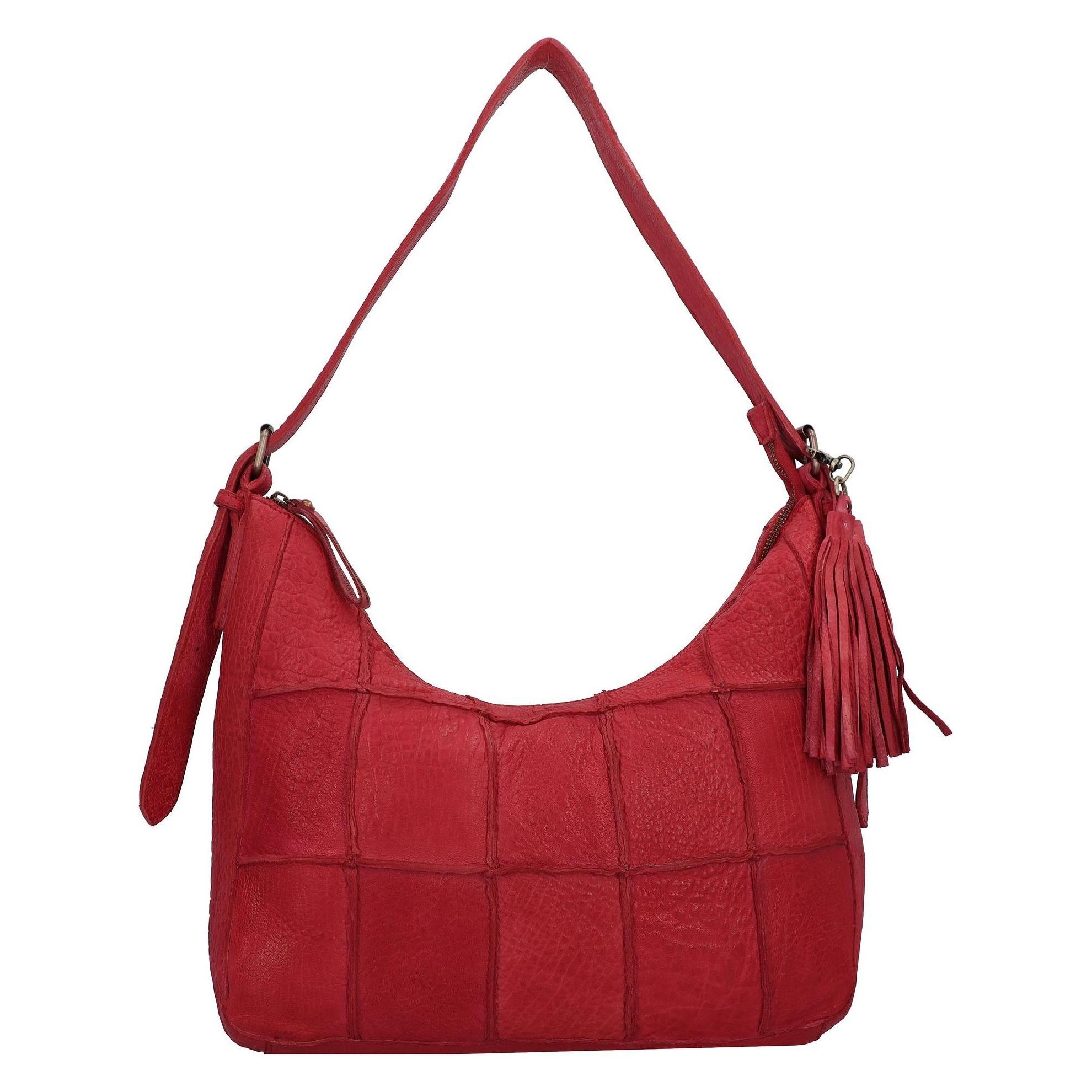 Taschendieb, Damen, Handtasche, Malvengasse Schultertasche Leder 31 Cm, Rot
