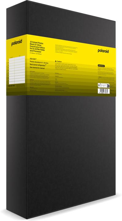 Actual product image Polaroid 8x10 Duochrome Film Black & Yellow