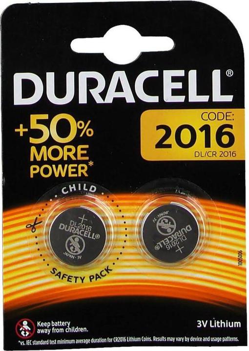 Image du produit Duracell Knopfzellen (1 pcs, CR2016, 72 mAh)