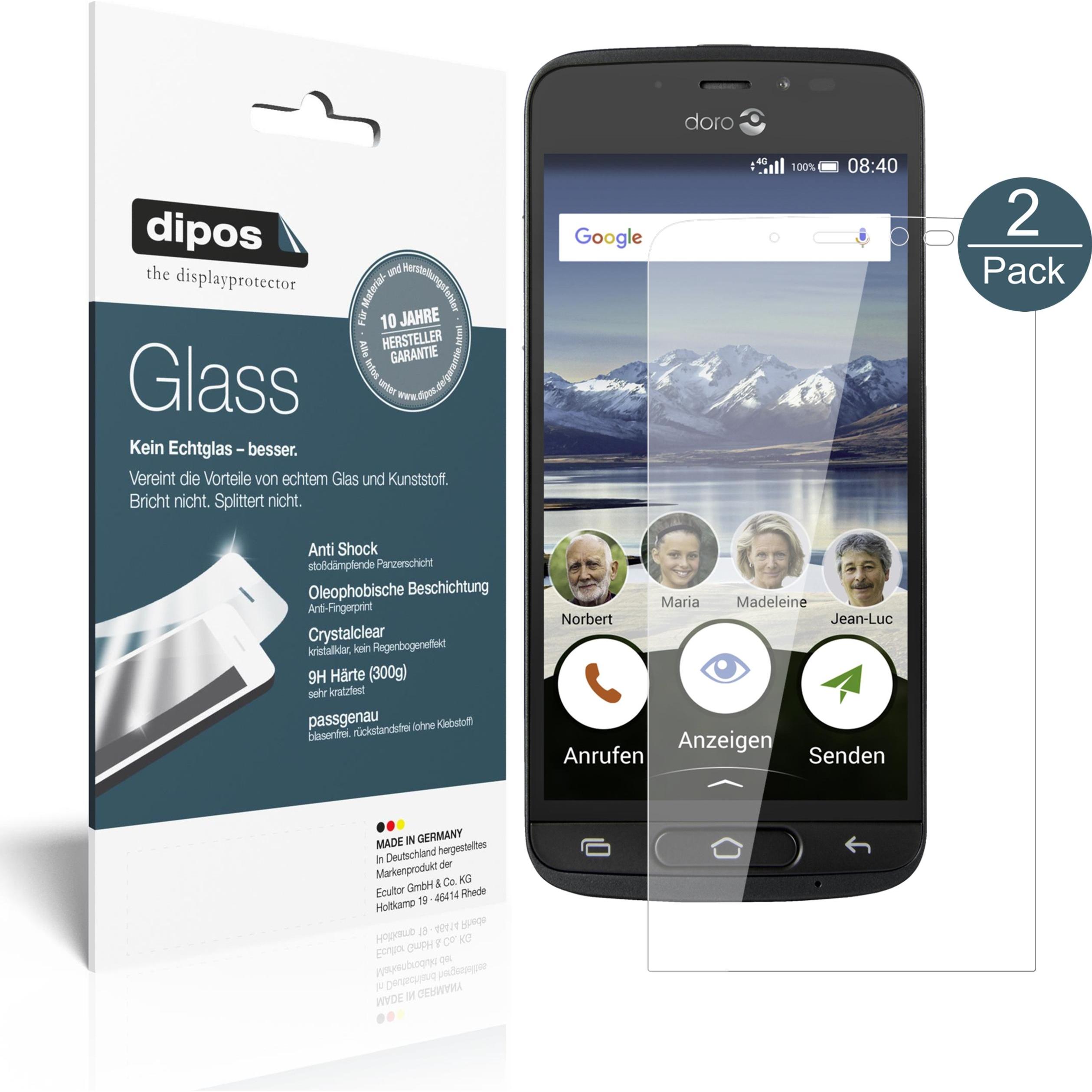 Dipos Displayschutz Anti-Shock (1 Stück, Doro 8040), Smartphone Schutzfolie, Transparent