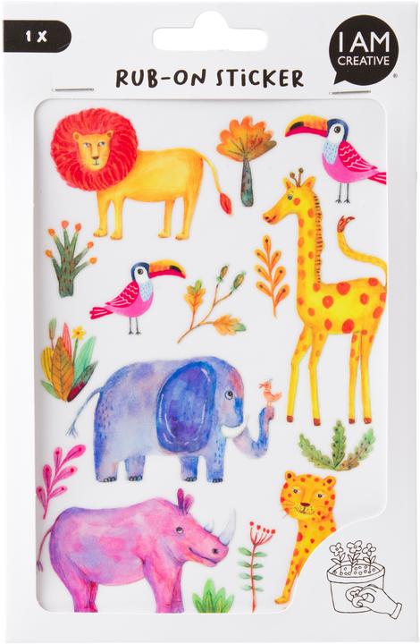Image du produit I Am Creative Rub on Sticker Dschungel