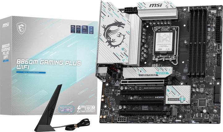 Produktbild MSI B860M GAMING PLUS WIFI (LGA 1851, Intel B860, mATX)