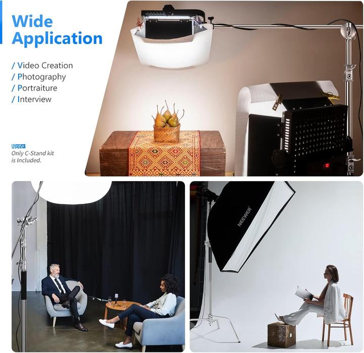 Actual product image Neewer C Stand with Boom Arm (320 cm)