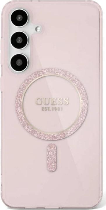 Actual product image Guess HC Magnetic IML Glitter Circle case for Samsung Galaxy S25 Ultra pink (Samsung Galaxy S25 Ultra)