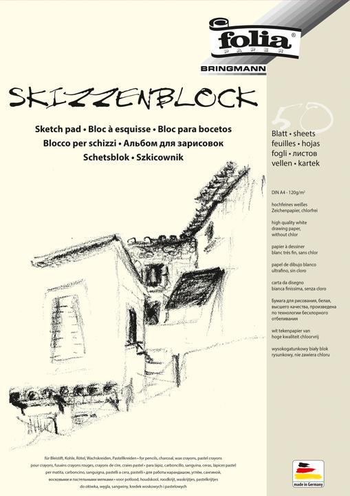 Produktbild Folia Skizzenblock (A4, Blanko, Weicher Einband)