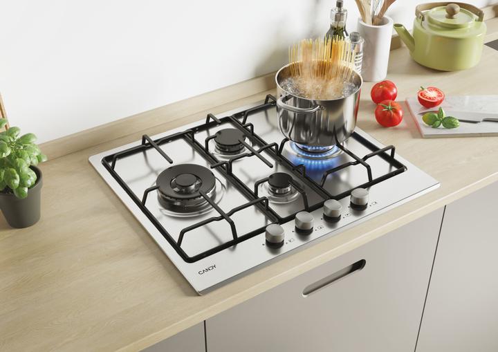 Produktbild Candy CHW6D4WX Edelstahl-Einbau-Gasherd(e) 60 cm
