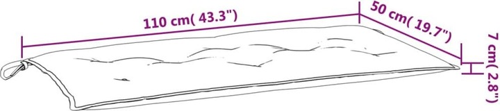Produktbild VidaXL Gartenbank-Auflage O x ford-Gewebe (110 x 50 x 7 cm)
