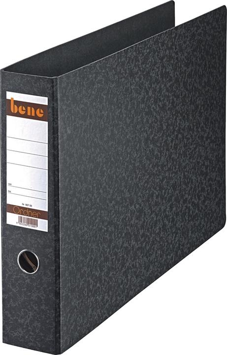 Produktbild Bene Ordner A3 quer 75mm Hartpappe schwarz (DIN A3 quer, 75 mm, 1 Stück)
