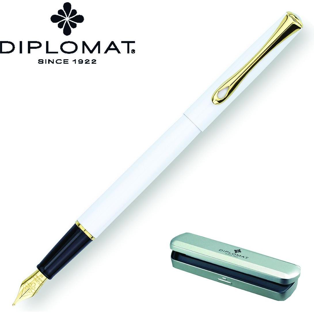 Thumbnail - Diplomat, Schreibstifte, Fllhalter Traveller F (White/Gold, 1 x)