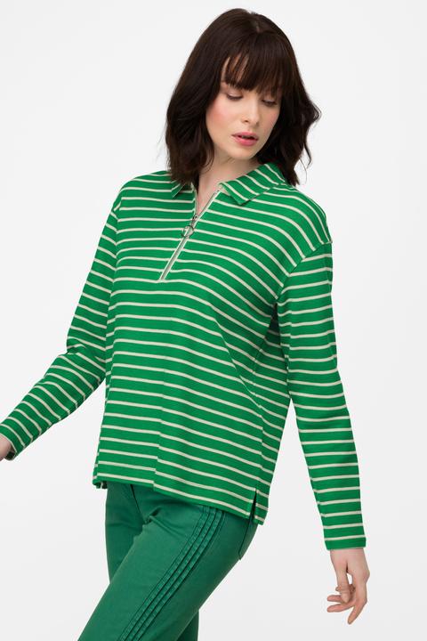 Produktbild Laurasøn Sweatshirt, Ringel, Polokragen, Langarm (M)