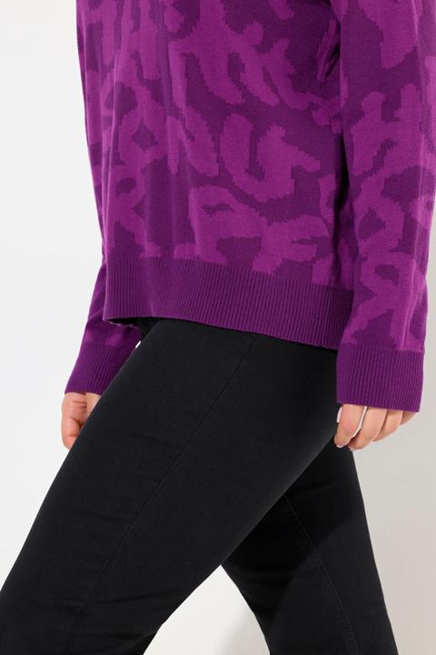 Produktbild Ulla Popken Pullover, Buchstaben, gerippter Rollkragen, Langarm (62)