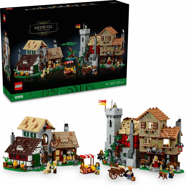 Productafbeelding LEGO Middeleeuws stadsplein (10332, LEGO Icons, LEGO Zeldzame Sets)