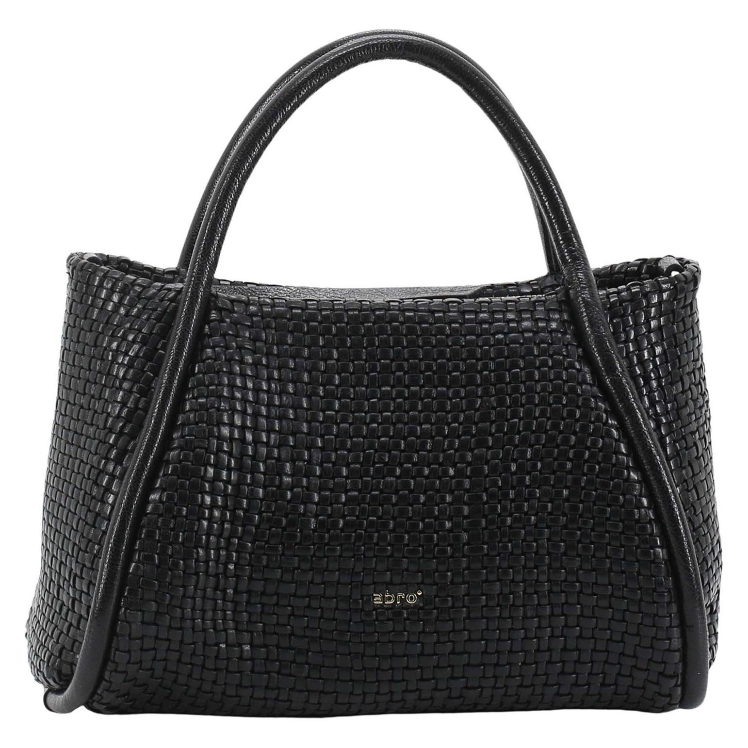 Abro, Damen, Handtasche, Leather Mini Eleonor Shopper Willow, Gold, Schwarz