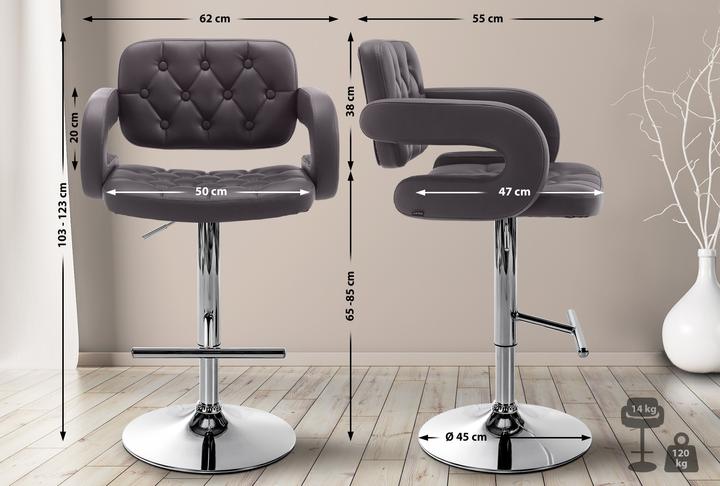 Produktbild Swisshandel24 Barhocker Dublin, braun