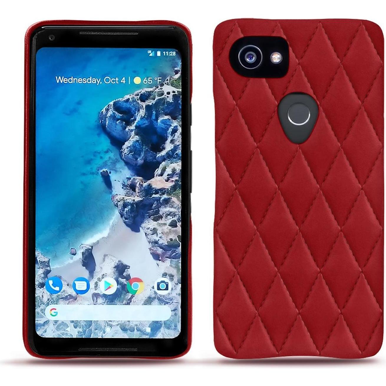 Noreve Lederschutzhülle (Google Pixel 2 XL), Smartphone Hülle, Rot