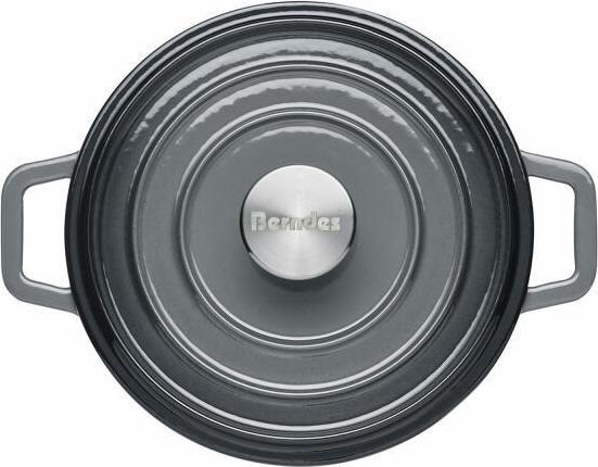 Actual product image Berndes Cocotte casserole B.IRON cast iron round 20 cm 2.5 litres black INDUCTION (Pot, Cast iron, 20 x 10.80 cm)