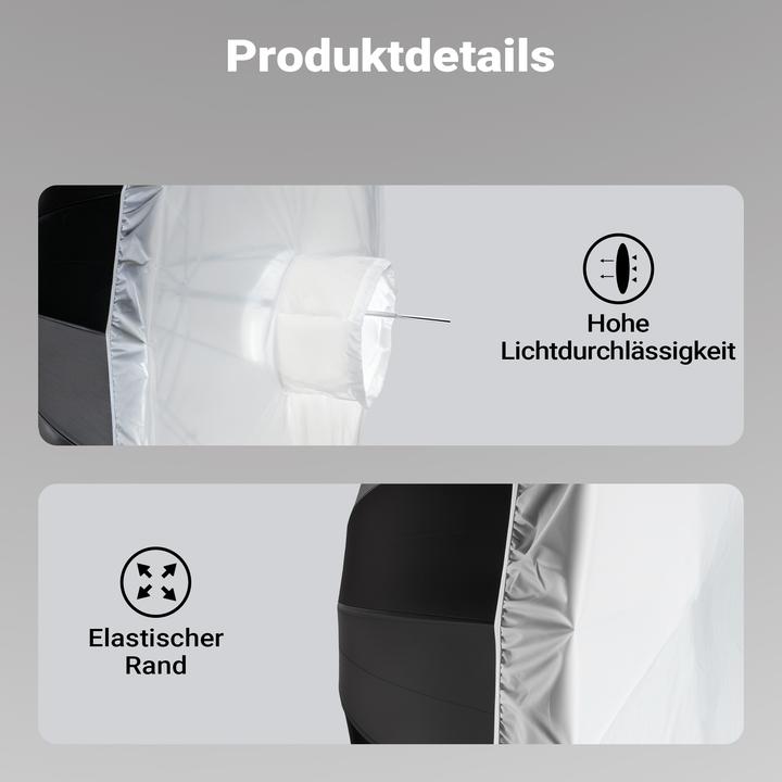 Actual product image Walimex pro Diffuser for Parabolic Reflective Umbrellas Ø 105 cm Photography (Diffusor ball, 105 cm)