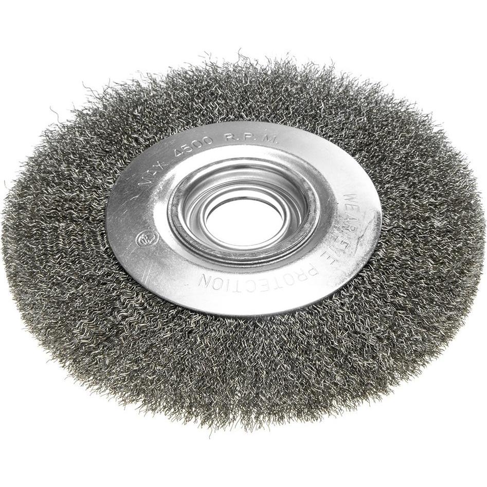 Graphite, Abrasivi, Drahtbürste 200 x 32 mm, gewellter Draht, Stahl