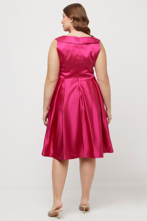Produktbild Ulla Popken Abendkleid, A-Linie, drapiert, V-Ausschnitt, ärmellos (54)