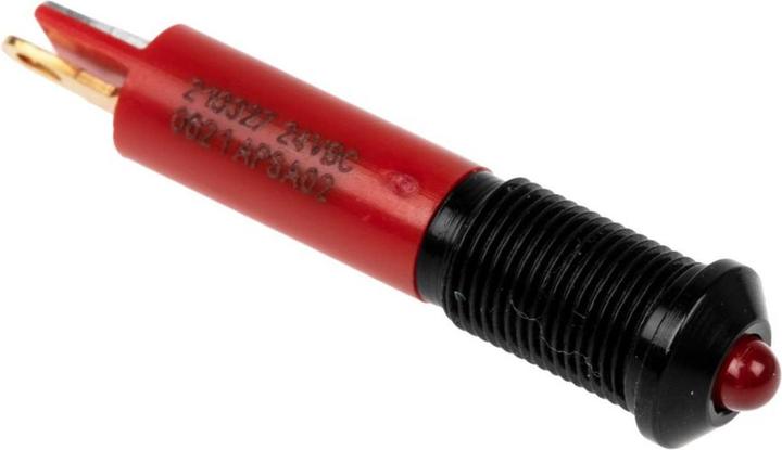 Produktbild RS PRO LED erhaben 6mm schwarz 24Vdc HE rot