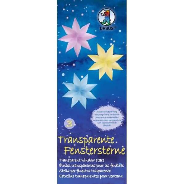 Magni Fenstersterne transpar. 80 Blatt, 6 x 16, pastell