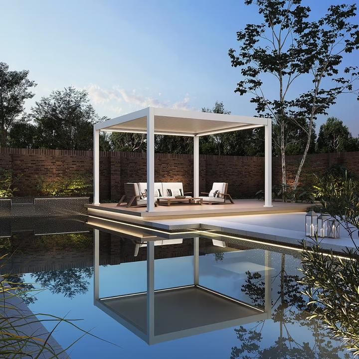 Immagine prodotto Weide elektrische Pergola 4x4m Weiss mit LED (400 cm, 400 cm)