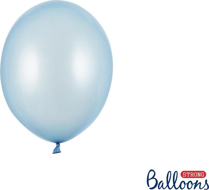 Produktbild Partydeco Luftballons 12cm Hellblau Metallisch (100Stk) (100 x)