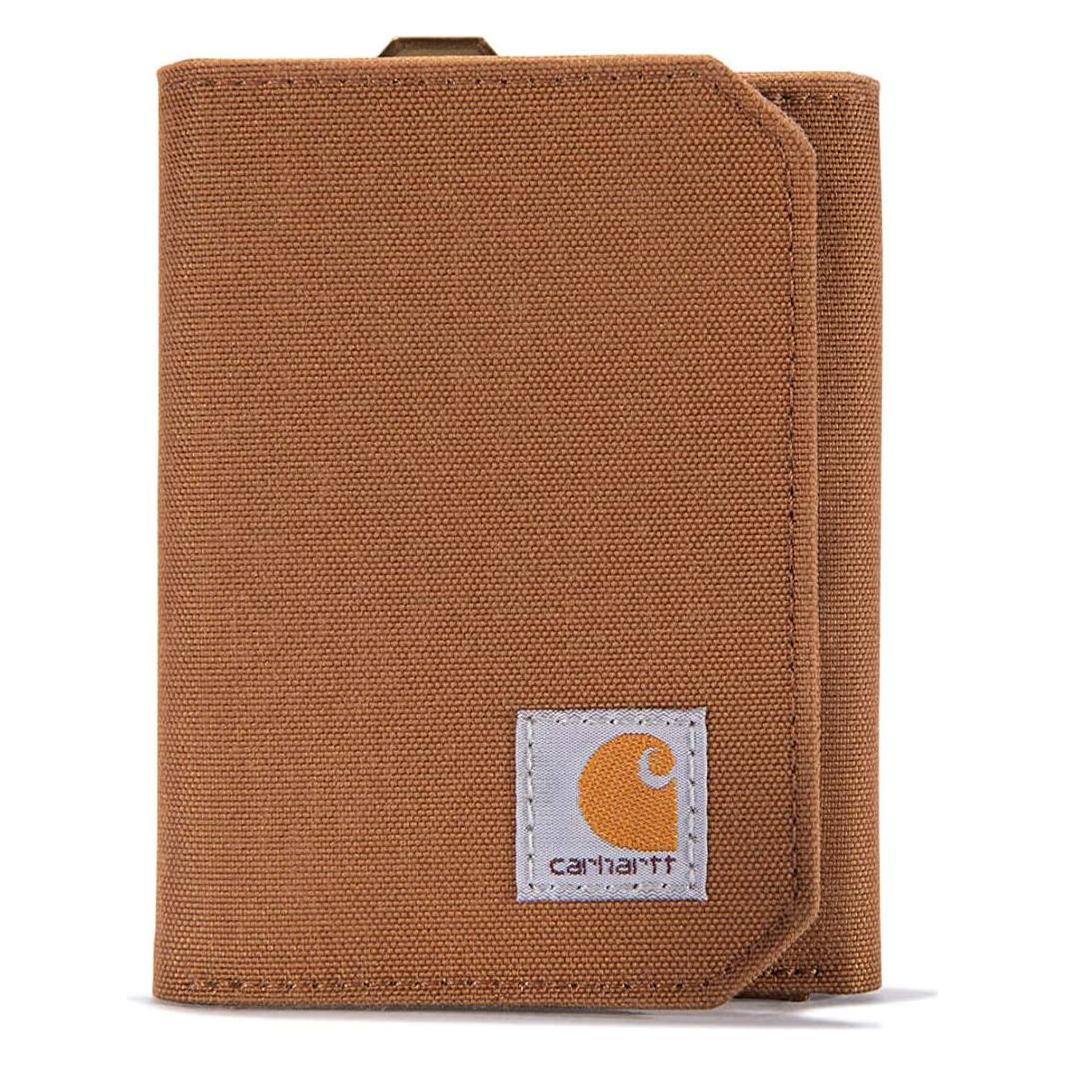 Carhartt, Portemonnaie, Portfel Nylon Duck Trifold Wallet Brown, Braun