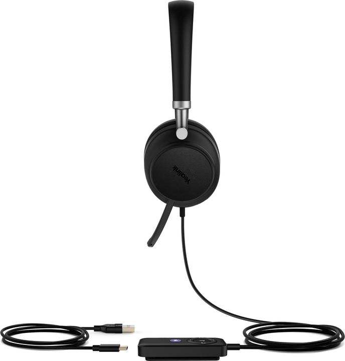 Produktbild Yealink UH38, Wired & Wireless, 20 - 20000 Hz, Calls/Music, 180 g, Headset, Black (Kabelgebunden, Kabellos, USB-C)
