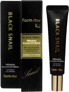 Image du produit Farm Stay Black Snail Premium Sérum roulant pour les yeux 25ml (Soin des yeux Sérum, 25 ml, Journée)
