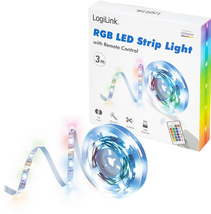 Image du produit LogiLink Bande LED (RGB, 300 cm, Intérieur)