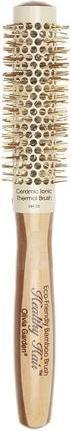 Actual product image Olivia Garden Bamboo Touch Brush Eco-conscious Round Bamboo and Ceramic Thermal Blowout Hair Brush 23mm