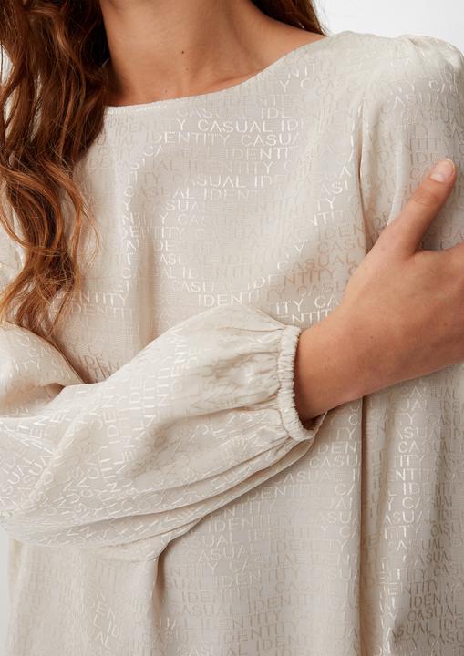 Image du produit Comma Bluse Jacquard-Bluse aus Viskose (44)